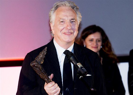 Alan Rickman na zahájení Febiofestu (19. bezna 2015).