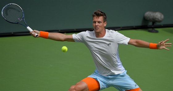 Tomá Berdych na turnaji v Indian Wells