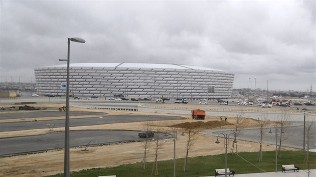 Z vesnice, ve kter budou pi Evropskch hrch v Baku bydlet sportovci, jde z balkonu vidt pmo na Nrodn stadion.