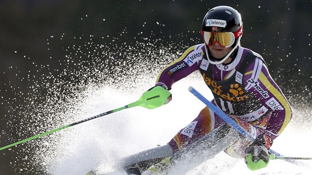 Henrik Kristoffersen na svahu v Kranjsk Goe