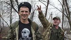 Proruští separatisté u vesnice Čornuchyne (12. března 2015) Proruští separatisté u vesnice Čornuchyne (12. března 2015)
