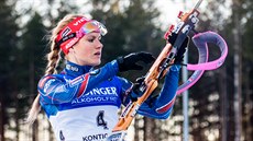 Gabriela Soukalová při vytrvalostním závodu na mistrovství světa v Kontiolahti. Gabriela Soukalová při vytrvalostním závodu na mistrovství světa v Kontiolahti.