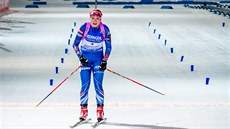 Gabriela Soukalová projídí cílem vytrvalostního závodu na mistrovství svta v...
