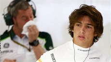 Roberto Merhi, jezdec stáje Manor Marussia v mistrovství světa formule jedna. Roberto Merhi, jezdec stáje Manor Marussia v mistrovství světa formule jedna.