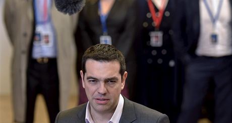 Alexis Tsipras na summitu Evropské unie v Bruselu (20. bezna 2015).