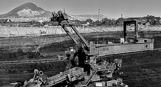 Tba uhlí na míst starého Mostu v roce 1972