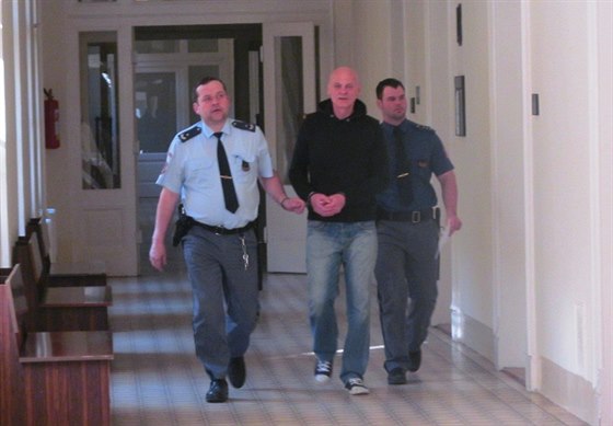 Július Gonda pichází k soudu (20.3.2015)
