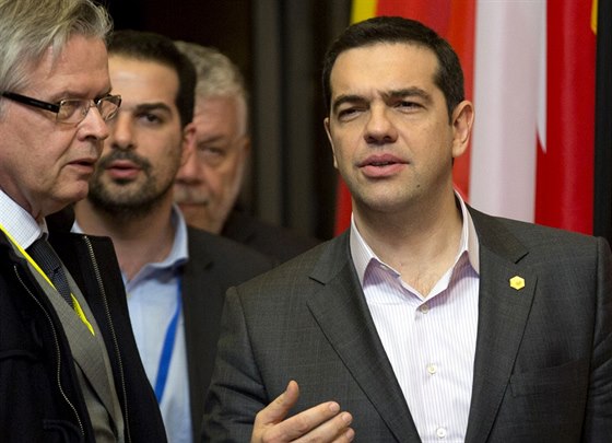 Alexis Tsipras na summitu Evropské unie v Bruselu (20. bezna 2015).