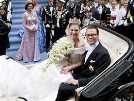védská korunní princezna Victoria a její manel Daniel Westling a jejich jízda...