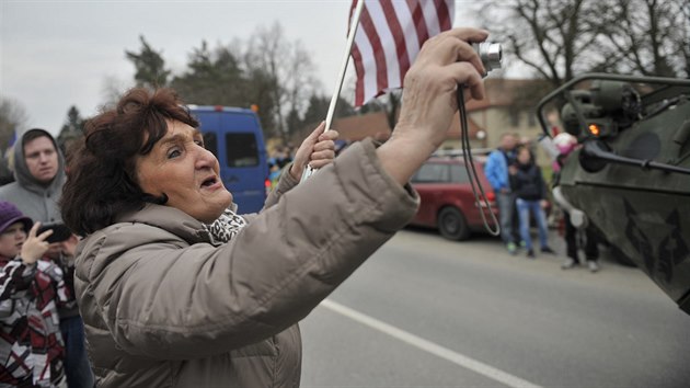 Pjezd kolony do Vykova. (29. bezna 2015)