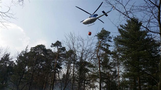 Por zashl zhruba dva hektary lesa na ervenm vrchu u dnsk sti Podmokly.