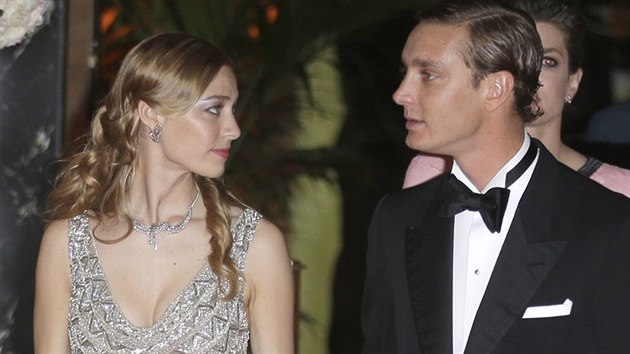 Pierre Casiraghi a Beatrice Boromeo (Monako, 28. bezna 2015)