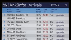 Let společnosti Germanwings měl v Düsseldorfu přistát v 11:55. (24. března 2015) Let společnosti Germanwings měl v Düsseldorfu přistát v 11:55. (24. března 2015)