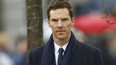 Britský herec Benedict Cumberbatch dorazil ke katedrále v Leicesteru, kde byl...