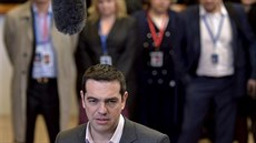 Alexis Tsipras na summitu Evropské unie v Bruselu (20. bezna 2015).