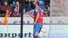 Plzeský obránce Roman Hubník se raduje z gólu v zápase s Libercem.