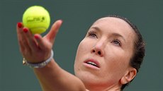 Srbská tenistka Jelena Jankoviová ve finále turnaje v Indian Wells se Simonou...
