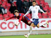 Ptelsk duel fotbalist do 21 let, po souboji s Portugalcem Canceliem pad...