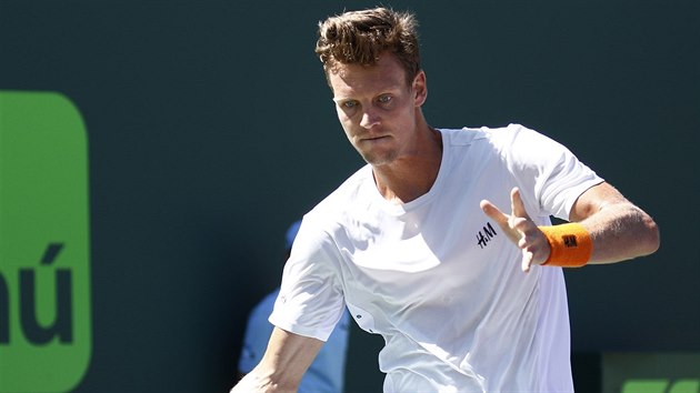 Tom Berdych na turnaji v Miami.