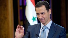 Syrský prezident Baár Asad bhem rozhovoru pro BBC (10. února 2015)