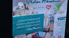 Náhled stránek virtuální prohlídky kanceláře Václava Havla během představování... Náhled stránek virtuální prohlídky kanceláře Václava Havla během představování...