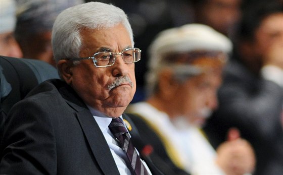 Palestinský prezident Mahmúd Abbás na arabském summitu v Egypt (28. bezna...