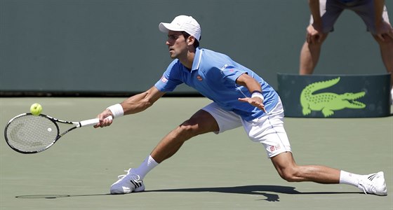 Novak Djokovi ve finále turnaje v Miami.