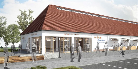 Plánovaná podoba Slovácké trnice v areálu bývalých kasáren v Uherském Hraditi.