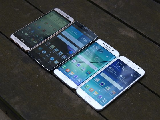 HTC One M9, LG G Flex 2, Samsung Galaxy S6 a Galaxy S6 edge