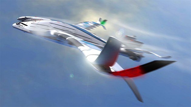 Tpatrov letadlo budoucnosti AWWA Progress Eagle na nvrhu panlskho designra Oscara Vinalse.