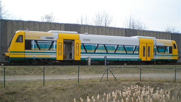 Motorov vz Stadler Regio Shuttle, kter si esk drhy pjily od dopravce Vogtlandbahn.