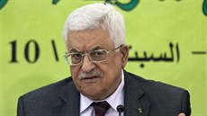 Palestinský prezident Mahmúd Abbás během jednání Fatahu (18. října 2014). Palestinský prezident Mahmúd Abbás během jednání Fatahu (18. října 2014).