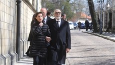 Jií Bartoka na pohbu Miroslava Ondíka (7. dubna 2015)
