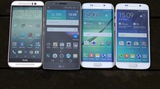 HTC One M9, LG G Flex 2, Samsung Galaxy S6 a Galaxy S6 edge