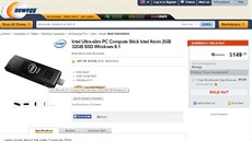 Intel Compute Stick z nabídky pedprodeje hned zmizel.