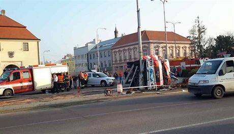 Hasii havarovali ve Znojm cestou ke smrtelné nehod. Vichni tyi lenové...