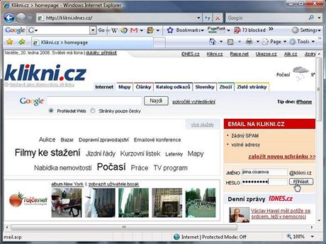 Klikni.cz - pihláení
