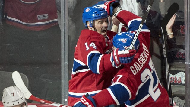 JSOT. Tom Plekanec (vlevo) Alex Galchenyuk slav gl  Montrealu.