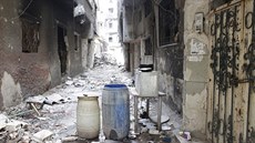 Palestinský tábor Jarmúk v Damaku (9. dubna 2015).