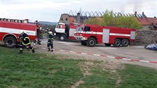 Poár usedlosti v obci Málkov na Berounsku (18. dubna 2015)