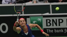 Caroline Garciaová v semifinále Fed Cupu bojuje s Lucií Šafářovou. Caroline Garciaová v semifinále Fed Cupu bojuje s Lucií Šafářovou.