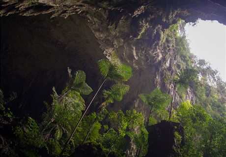 Rozshl vstup do jeskyn Deer cave.