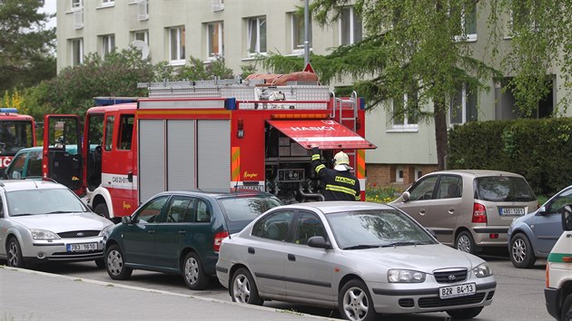 Policie nala pi zsahu proti extrmistm v Brn-Krlov Poli vbuninu (28.4.2015).