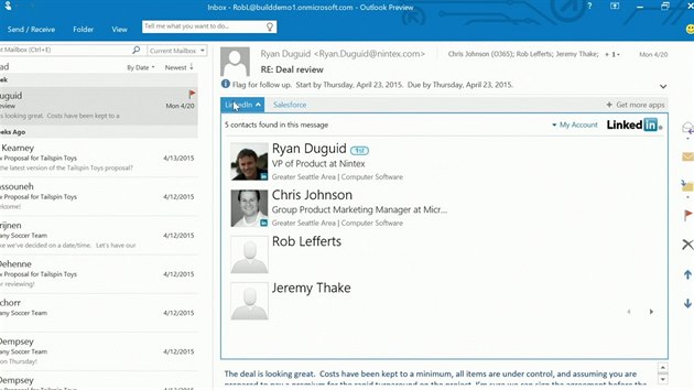 Novinkou Office bude propojen kontakt se socilnmi stmi. Uivatel se me rychle dozvdt, podrobnosti o dan osob.