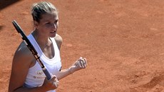 Nasazená jednika turnaje J&T Banka Prague Open Karolína Plíková se raduje z...