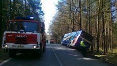 Nehoda autobusu u Dolního áru na Jindichohradecku.