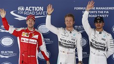 TI NEJRYCHLEJÍ. Do Velké ceny panlska vyrazí z prvního místa Nico Rosberg...