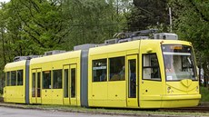 Tramvaj pro Seattle má k dispozici pantograf pro elektrické napájení, ale v... Tramvaj pro Seattle má k dispozici pantograf pro elektrické napájení, ale v...