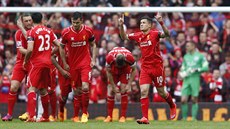 Gólová radost fotbalist Liverpoolu