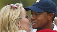 Lindsey Vonnová a Tiger Woods (Dublin, 6. íjna 2013)